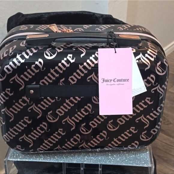 Juicy Couture Chelsie Collection Signature Logo Hard Side Travel Cosmetic Case - Picture 5 of 9